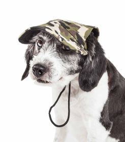 Pet Life 'Torrential Downfour' Camouflage Uv Protectant Adjustable Fashion Cap (size: large)