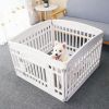 Pet Playpen Foldable Gate for Dogs Heavy Plastic Exercise Pen with Door Portable