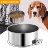 Stainless Steel Dog Bowl Pets Hanging Food Bowl Detachable Cage Food Water Bowl