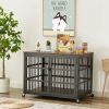 Dog crate wrought iron- side openings-38.4''W x 27.7''D x 30.2''H