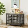 Dog crate wrought iron- side openings-38.4''W x 27.7''D x 30.2''H