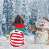 Pet Turtleneck Sweater Dog Clothes Snowman Stripes Costume Sweater-Small Medium