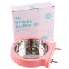 Stainless steel pet bowl hanging bowl tableware overturn proof dog bowl feeder