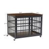 Dog crate wrought iron- side openings-38.4''W x 27.7''D x 30.2''H