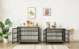 Dog crate wrought iron- side openings-38.4''W x 27.7''D x 30.2''H