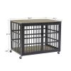 Dog crate wrought iron- side openings-38.4''W x 27.7''D x 30.2''H
