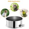 Stainless Steel Dog Bowl Pets Hanging Food Bowl Detachable Cage Food Water Bowl
