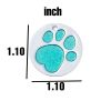 Personalized Dog Tags; Engraved Footprints Cat Tags; Anti-lost Round Pet ID Tags