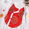 Chinese New Year Fleece Cat Clothes Coat; Pet Jacket Costumes Small Medium Dogs