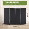 VEVOR Room Divider, 5.6 ft Room Dividers and Folding Privacy Screens (4-panel)