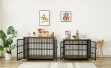Dog crate wrought iron- side openings-38.4''W x 27.7''D x 30.2''H