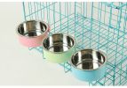 Removable Hanging Food Stainless Steel Water Bowl Cage Bowl for Dogs