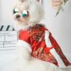 Chinese New Year Fleece Cat Clothes Coat; Pet Jacket Costumes Small Medium Dogs