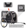 Dog Bike Trailer, Breathable Mesh Dog Cart, 3 Entrances, Folding Carrier Wagon