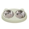 Dog Bowls Double Dog Water And Food Bowls Stainless Steel With Non-Slip Resin