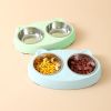 Dog Bowls Double Dog Water And Food Bowls Stainless Steel With Non-Slip Resin