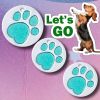 Personalized Dog Tags; Engraved Footprints Cat Tags; Anti-lost Round Pet ID Tags