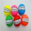 Pet Squeaky Ball Interactive Chewing Toy with Funny Large Teeth Design