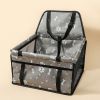 Pet Dogs Car Booster Seat Travel Carrier Cage; Oxford Breathable Folding Travel