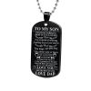 Family Necklaces Dog Tags Dad\mom To Son\daugthter Pendant Necklace