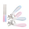 2Pcs/set Pet Grooming Tools SS Nail Clippers Dogs Scissor Grooming Grinder