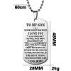 Family Necklaces Dog Tags Dad\mom To Son\daugthter Pendant Necklace