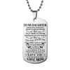Family Necklaces Dog Tags Dad\mom To Son\daugthter Pendant Necklace