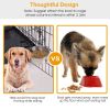 Stainless Steel Dog Bowl Pets Hanging Food Bowl Detachable Cage Food Water Bowl