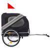 Dog Bike Trailer, Breathable Mesh Dog Cart, 3 Entrances, Folding Carrier Wagon