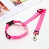 Solid Color 2 In 1 Pet Car Seat Belt Nylon Lead Leash Backseat Safety Belt