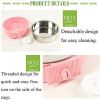 Crate Dog Bowl; Removable Stainless Steel Hanging Pet Cage Bowl Feeder