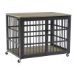 Dog crate wrought iron- side openings-38.4''W x 27.7''D x 30.2''H