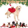 Pet Costumes Red Winter Coat for Dog Riding Bell Clothes New Year Outfit