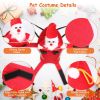 Pet Costumes Red Winter Coat for Dog Riding Bell Clothes New Year Outfit
