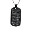Family Necklaces Dog Tags Dad\mom To Son\daugthter Pendant Necklace