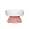 Ceramic Raised Food Bowls, Elevated Pet Dish Feeder for Dog Kitty Puppy Pets Bowl, Tower Shaped Ceramic