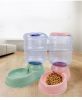 Pet Feeder - Dispensing Feeding Bowl Automatic Gravity Water/ Dry Food Container